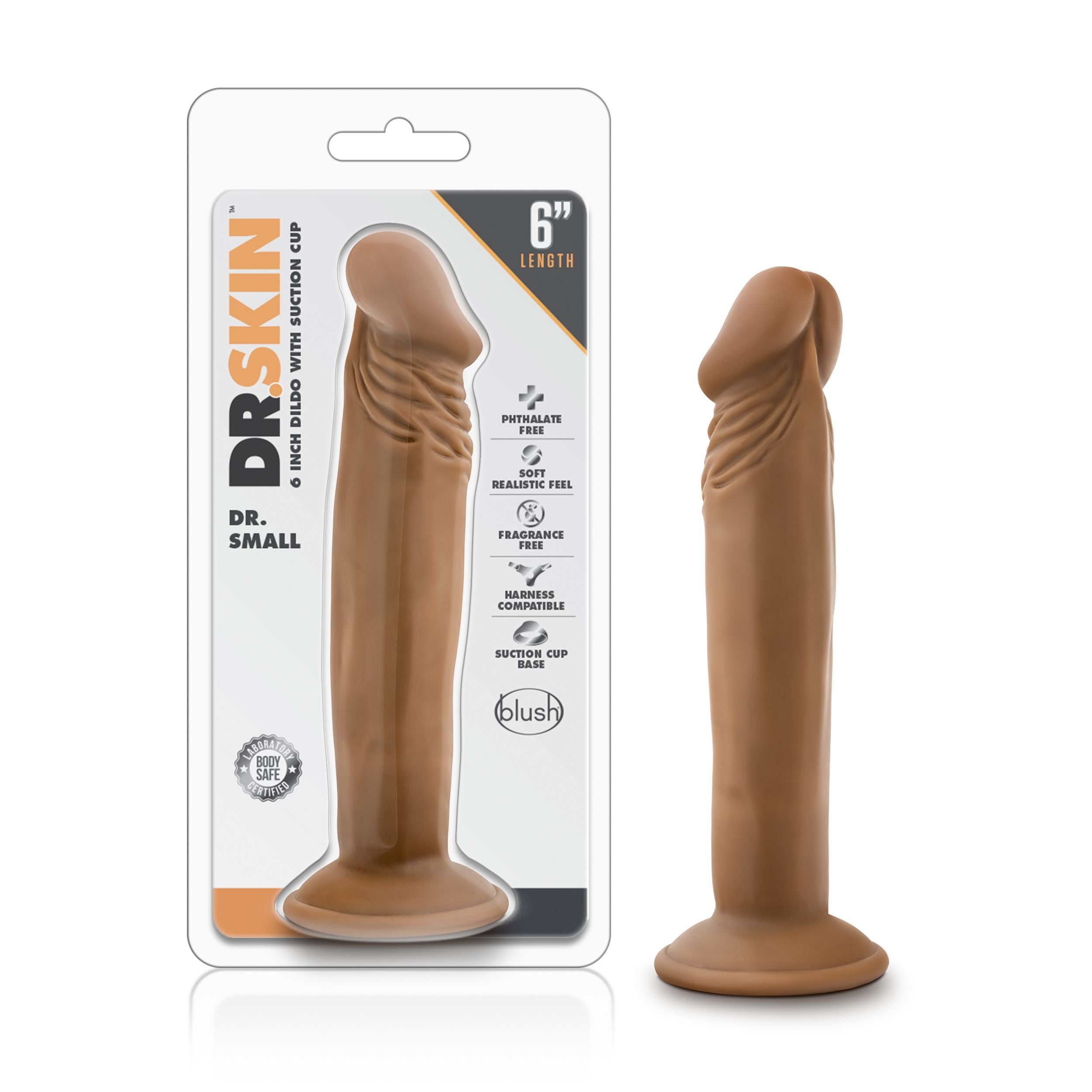 Dr. Skin - Dr. Kleine Dildo Met Zuignap 16 cm - Mokka