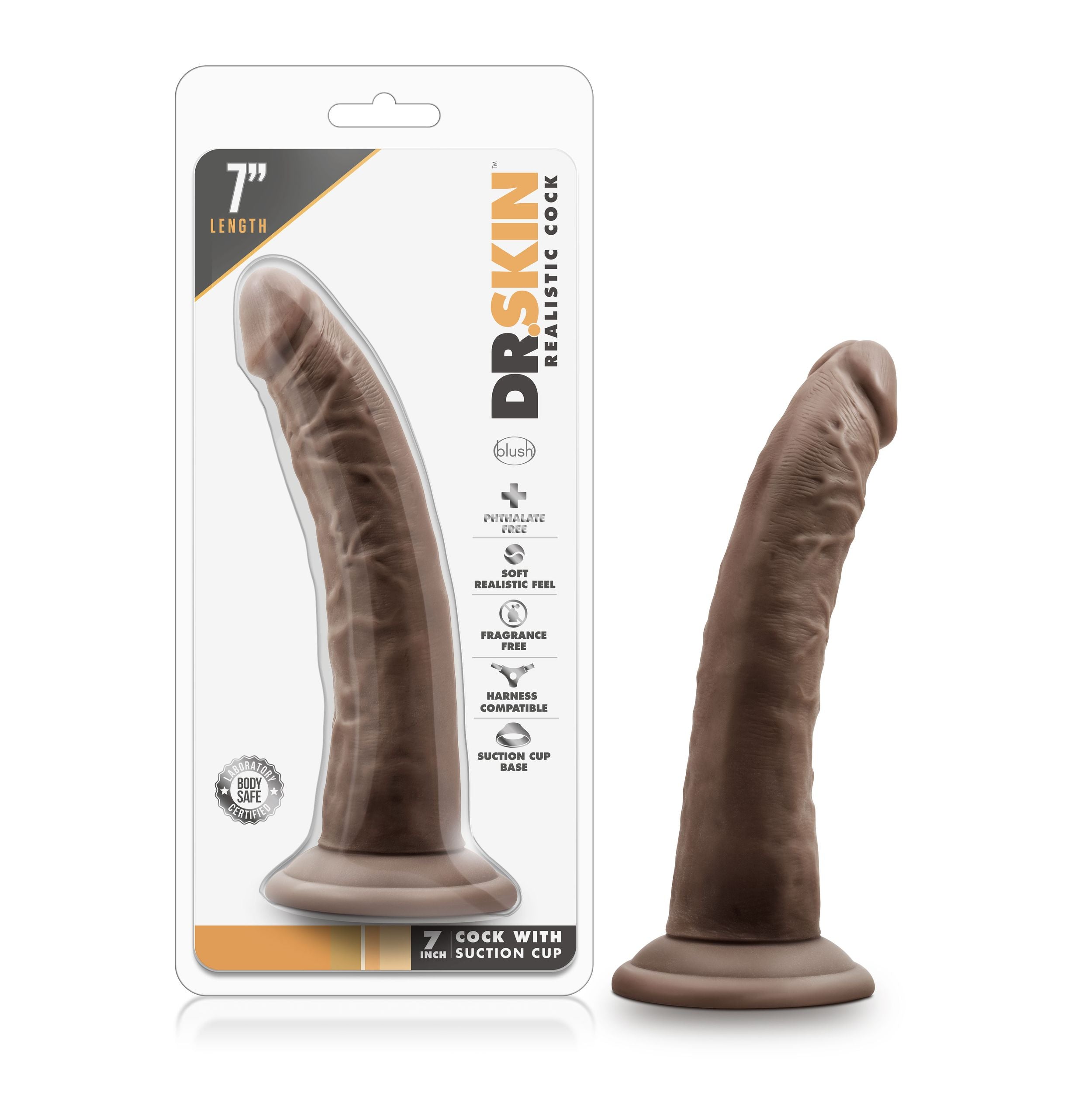Dr. Skin - uitgebreide Dildo Met Zuignap 19 cm