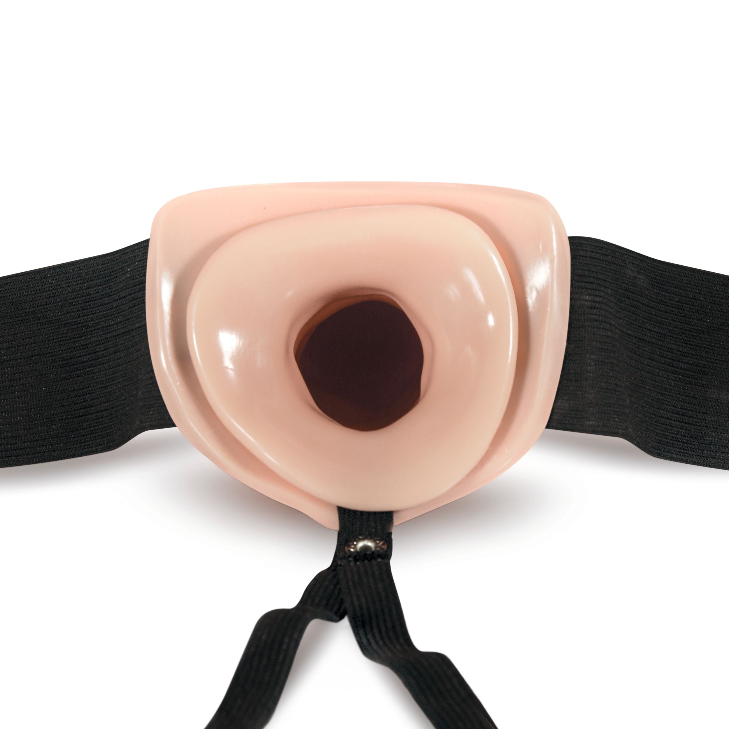 Dr. Skin - Holle Voorbinddildo Met Harnas 19 cm - Beige