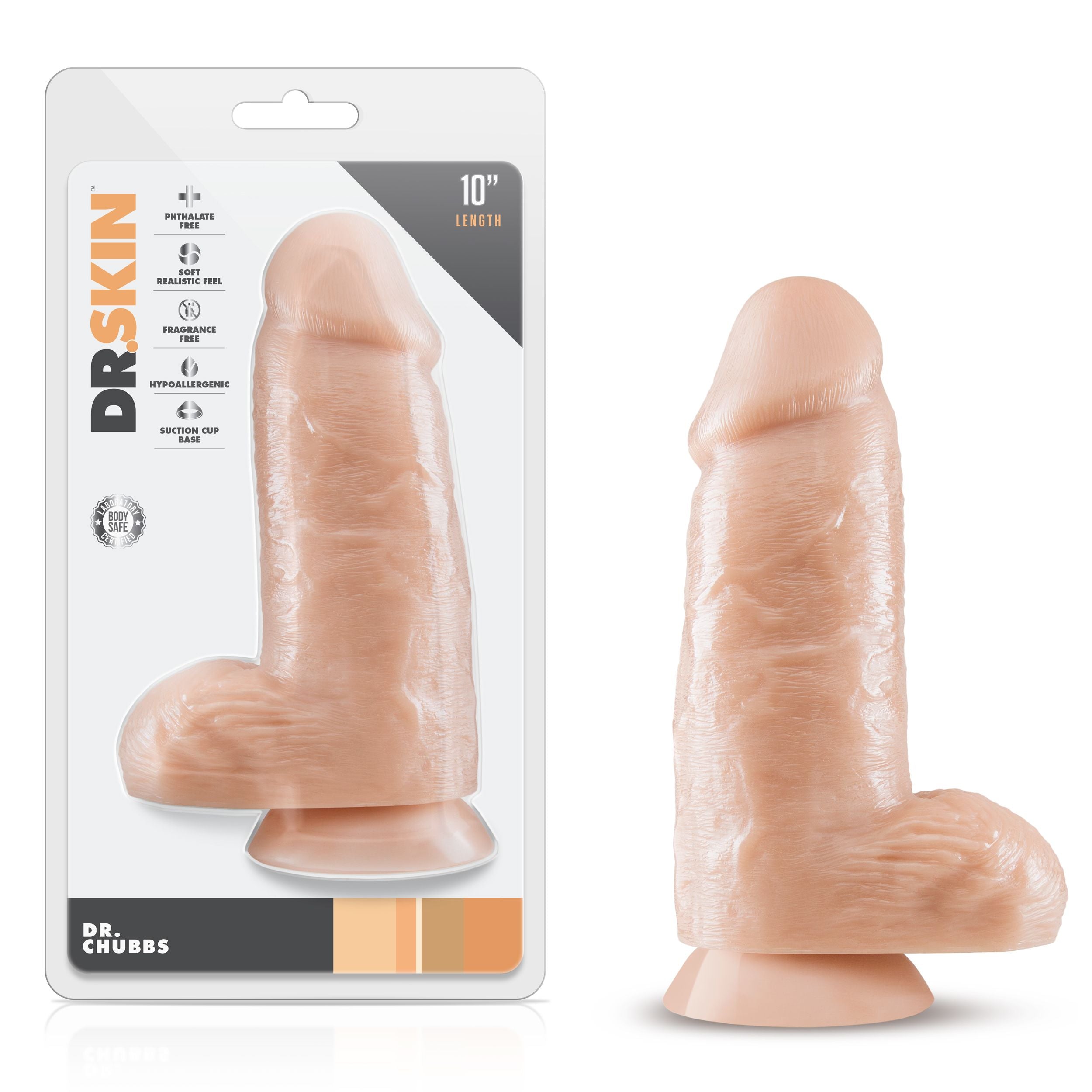 Dr. Skin - Dr. Chubbs Dildo Met Zuignap 25 cm - Vanille