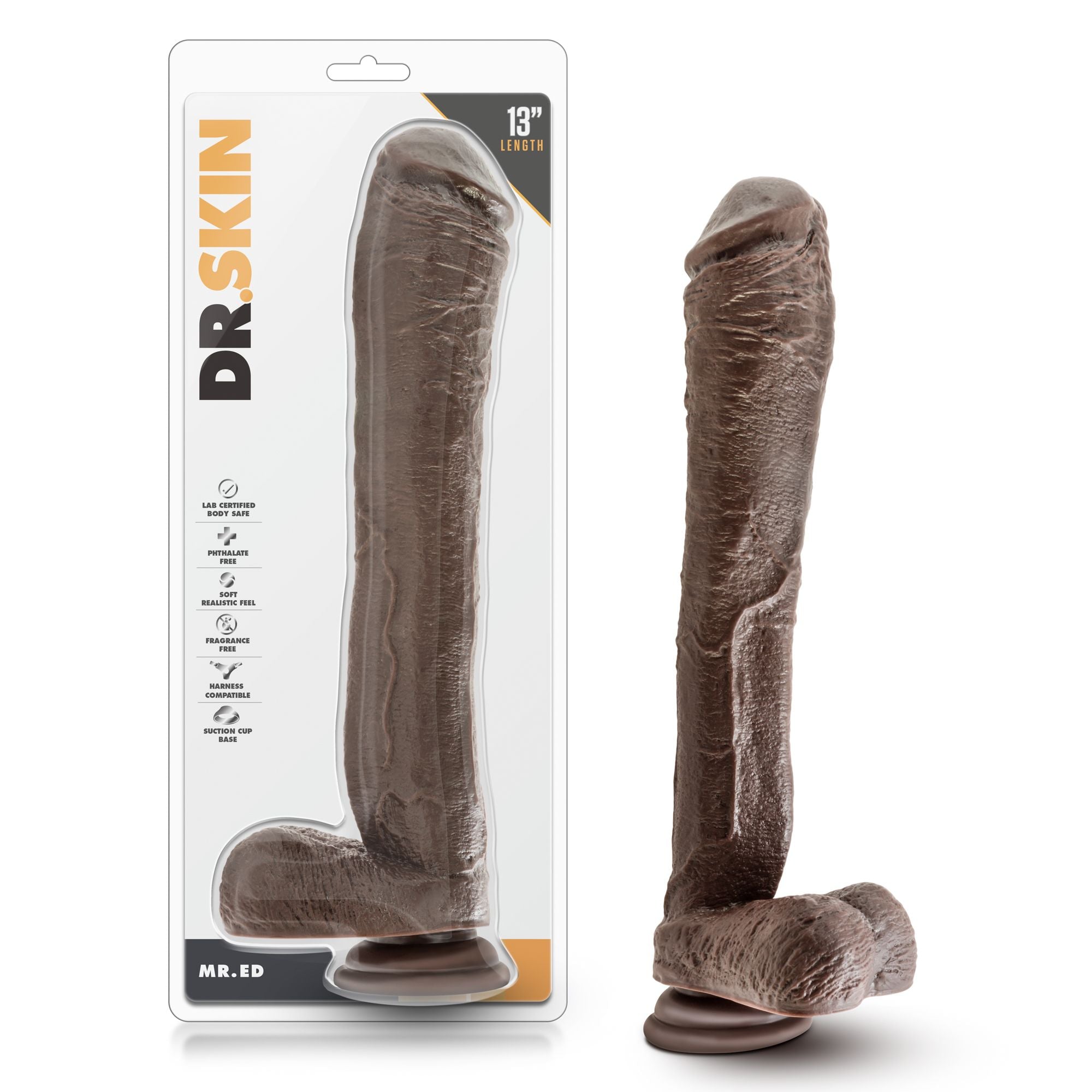 Dr. Skin - Mr. Ed XL-dildo Met Zuignap 33 cm