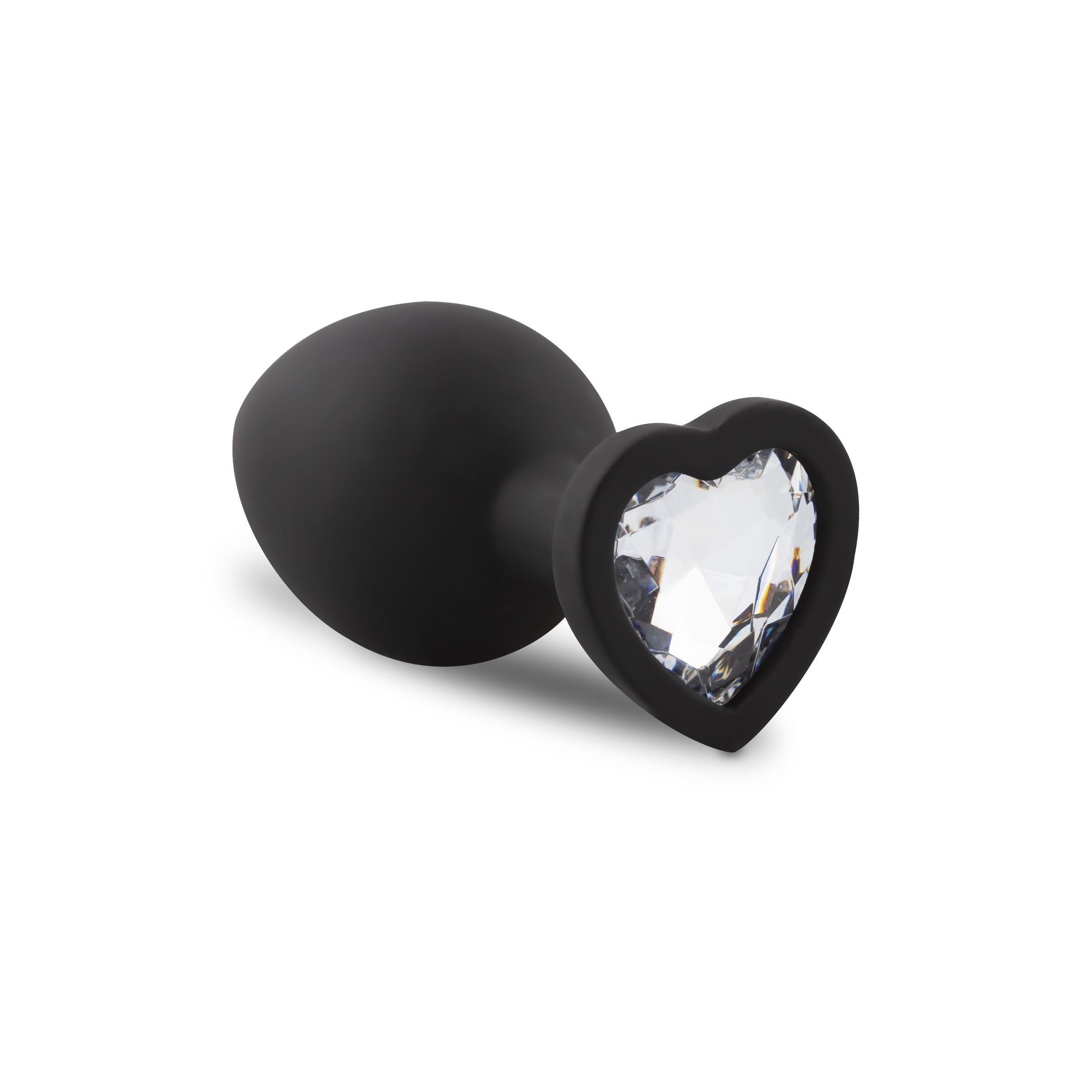 Siliconen Buttplug Set Met Diamantjes - Hart