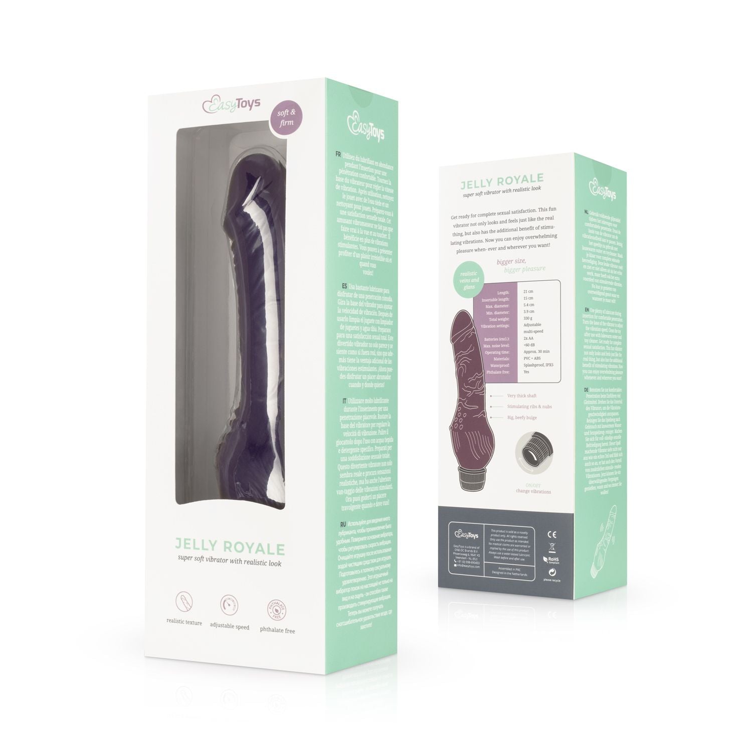 Jelly Royale - volledige vibrator - Paars