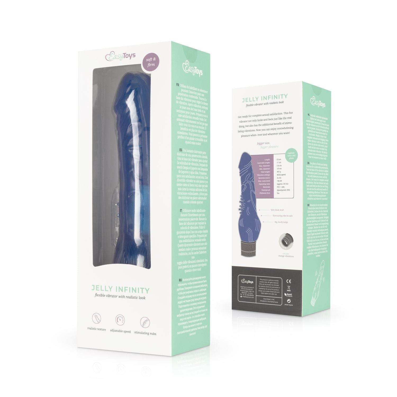 Jelly Infinity - volledige vibrator - Blauw
