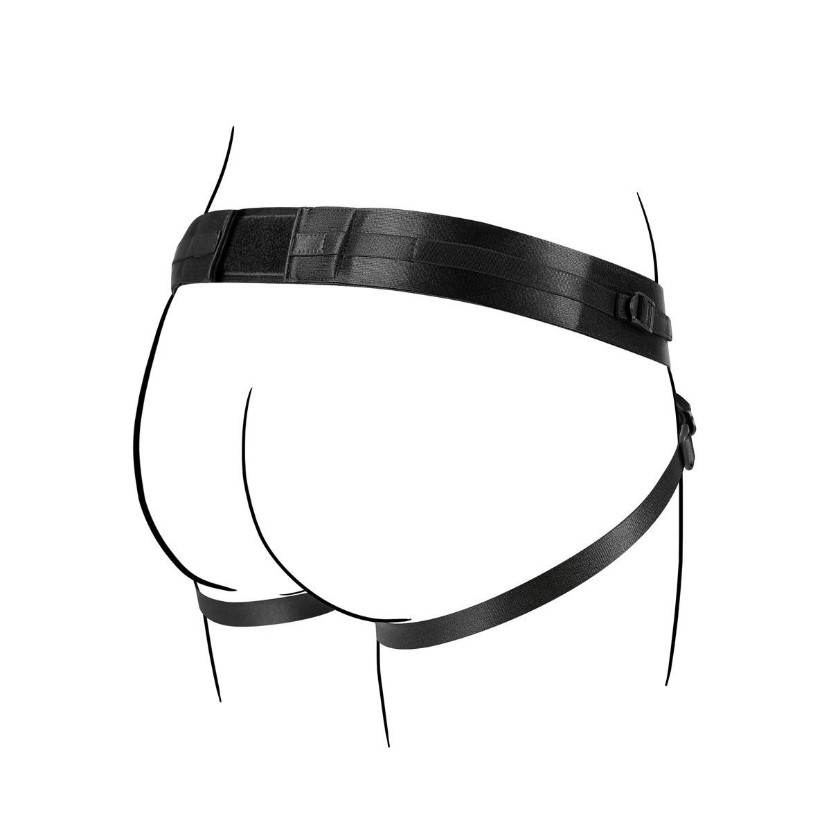 No-Parts - Taylor verstelbare strap-on harnas met dubbele O-ring