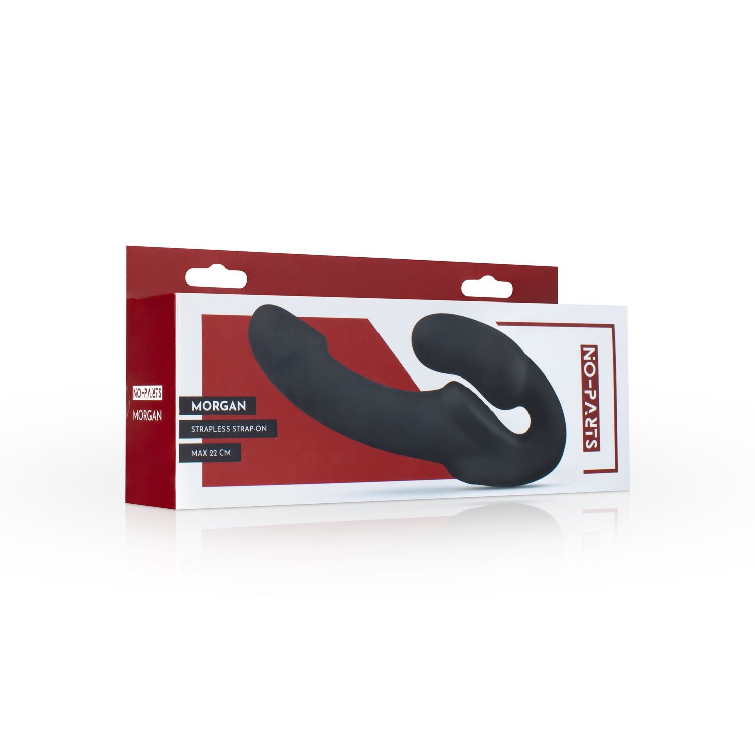 No-Parts - Morgan Strapless Strapon-dildo 22 cm - Zwart