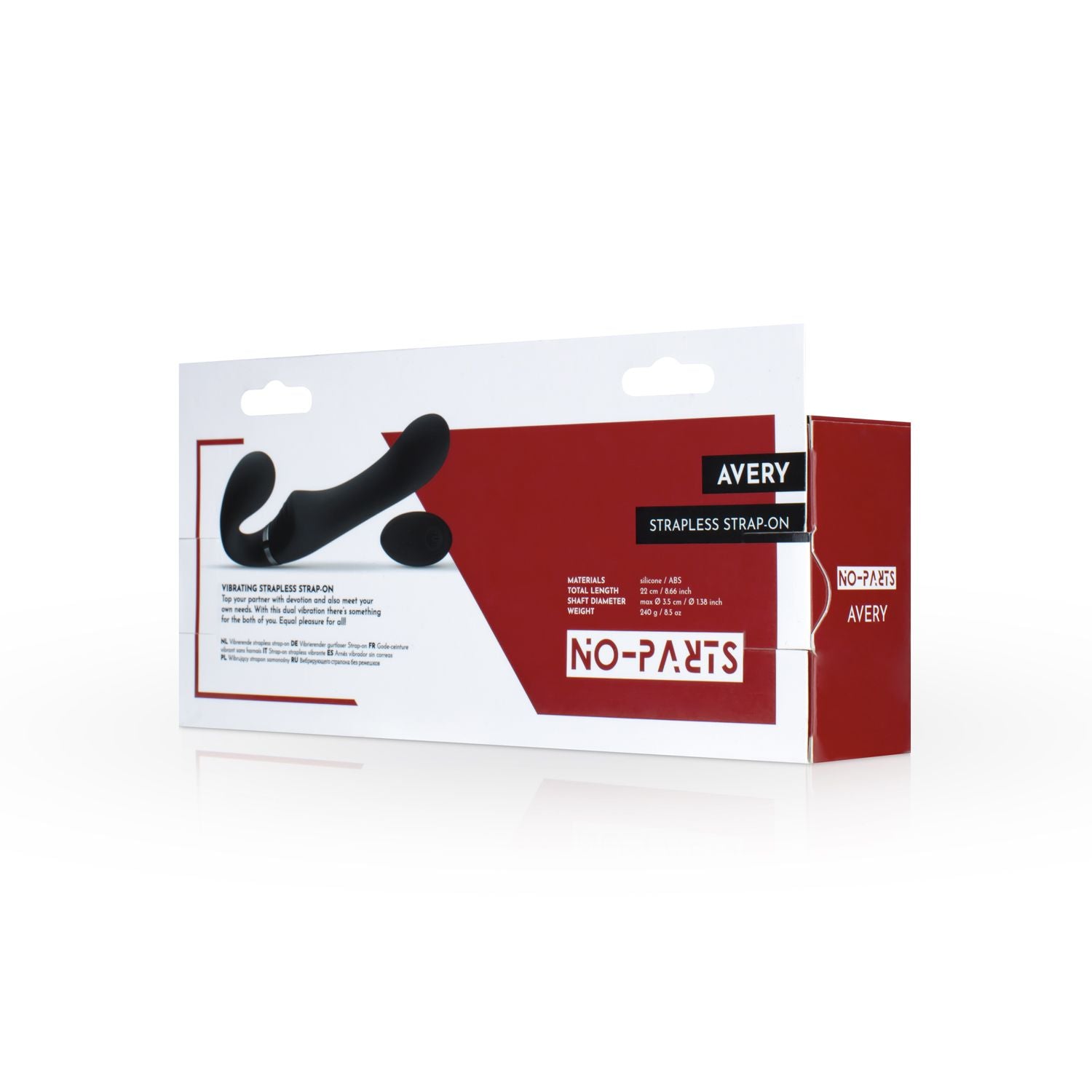 No-Parts - Avery Strapless Strapon Vibrerende Dildo 22 cm - Zwart