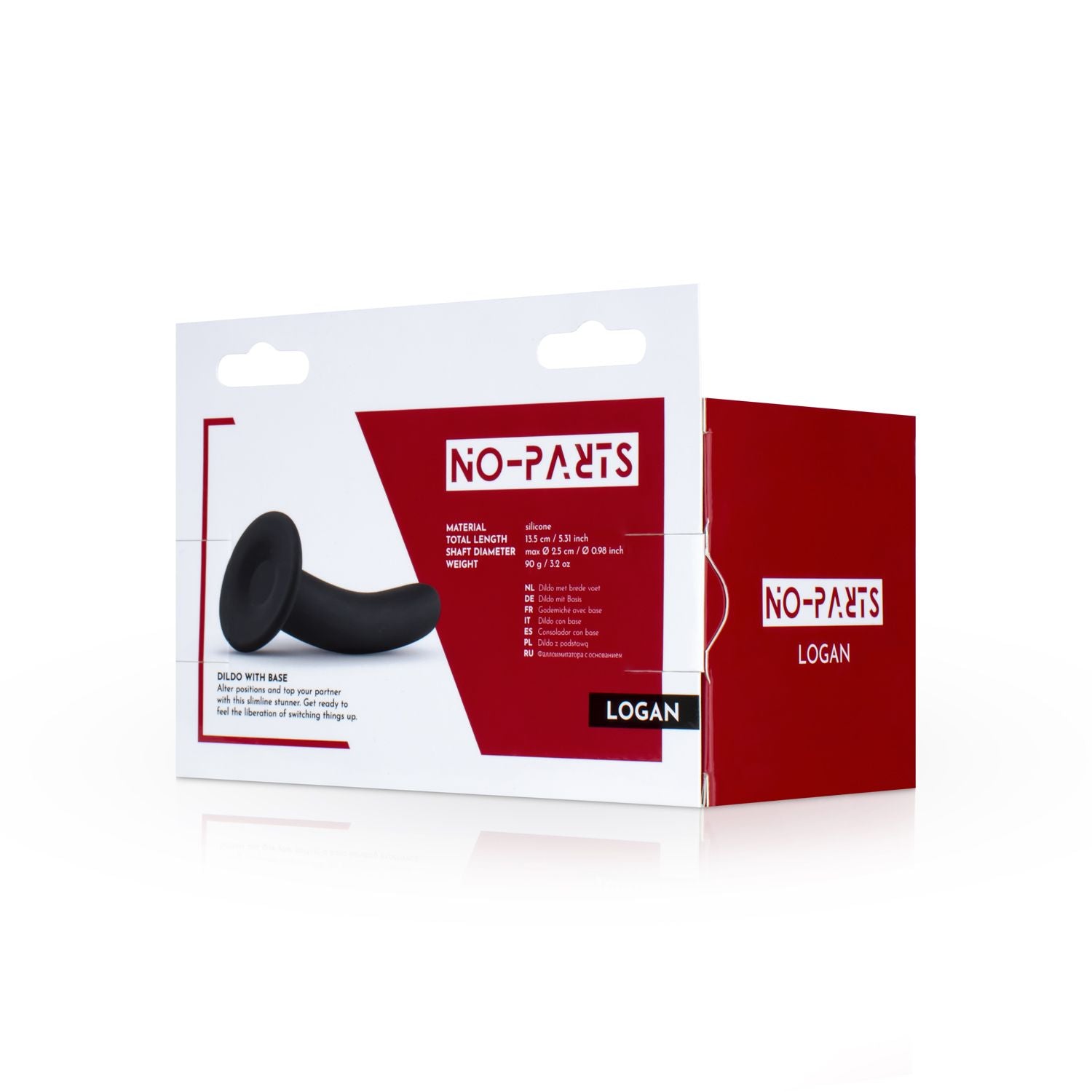 No-Parts - Logan Dildo 13,5 cm - Zwart