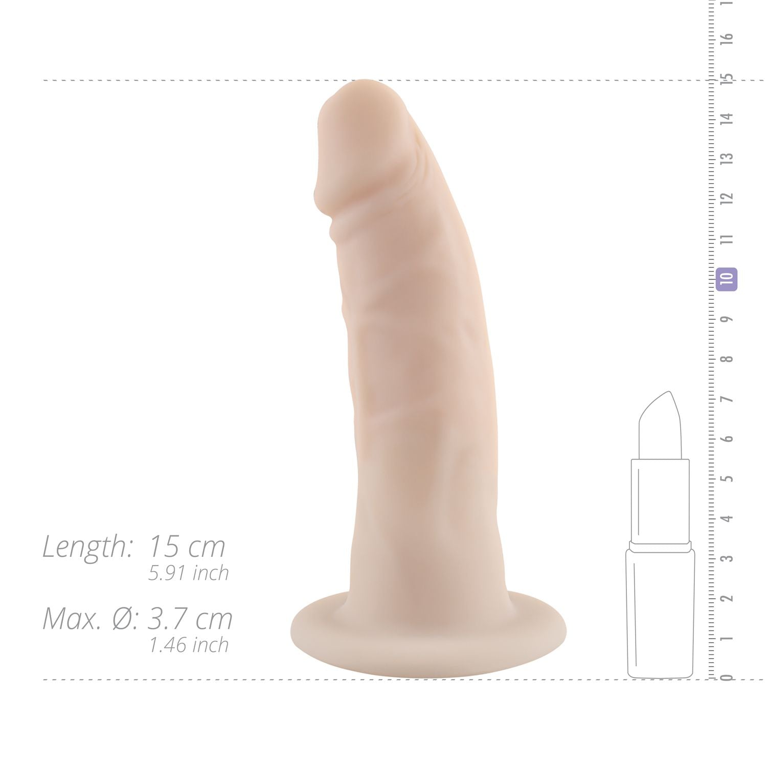 No-Parts - Alex uitgebreide Dildo 15 cm