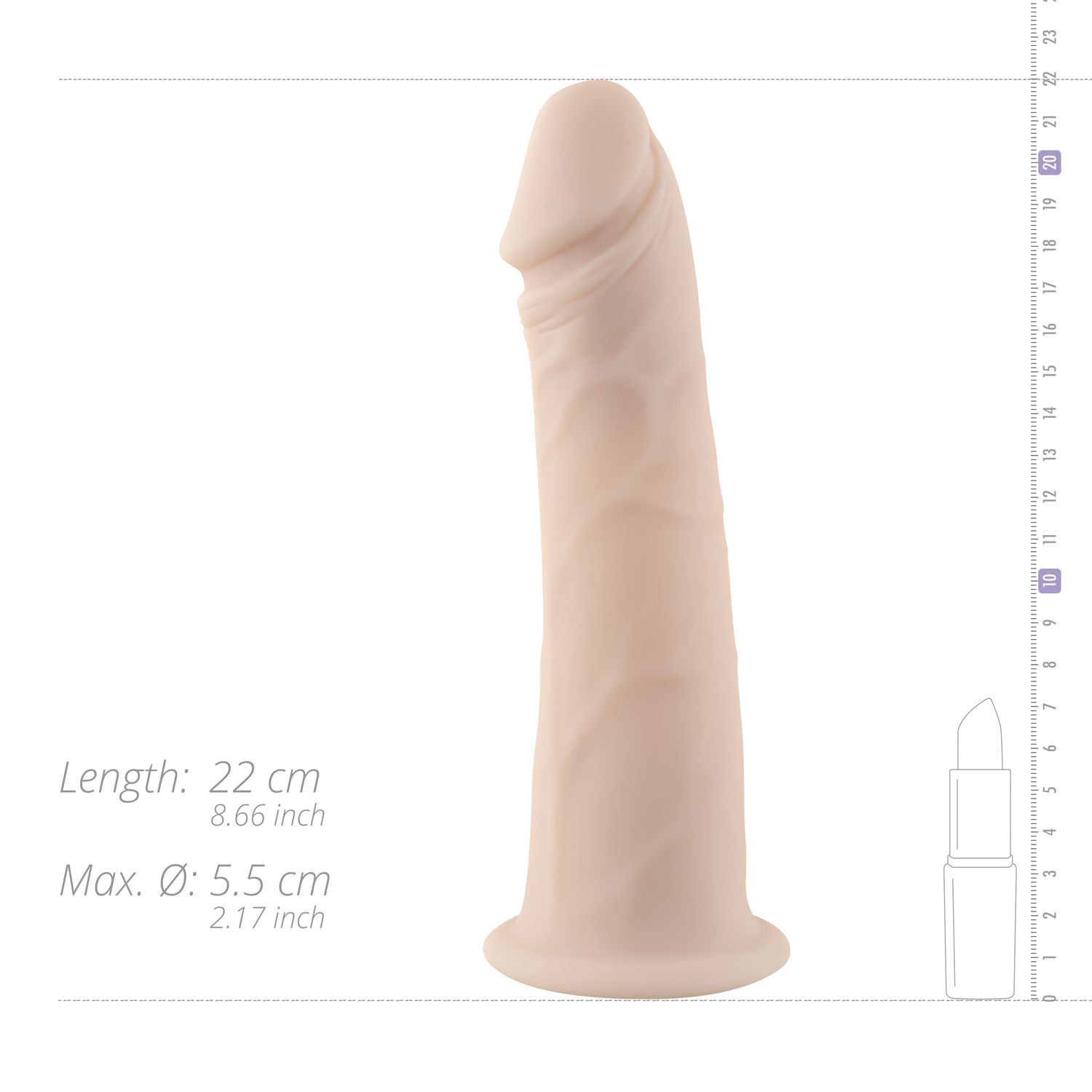 No-Parts - Cameron details Holle Dildo 22 cm