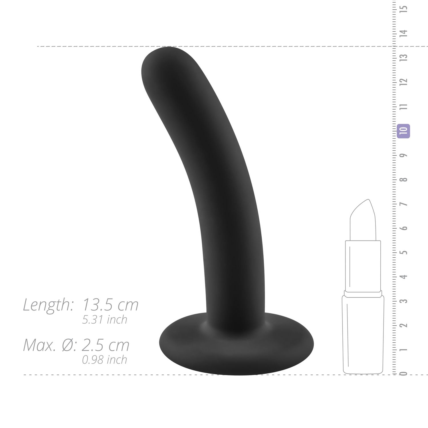 No-Parts - Logan Dildo 13,5 cm - Zwart