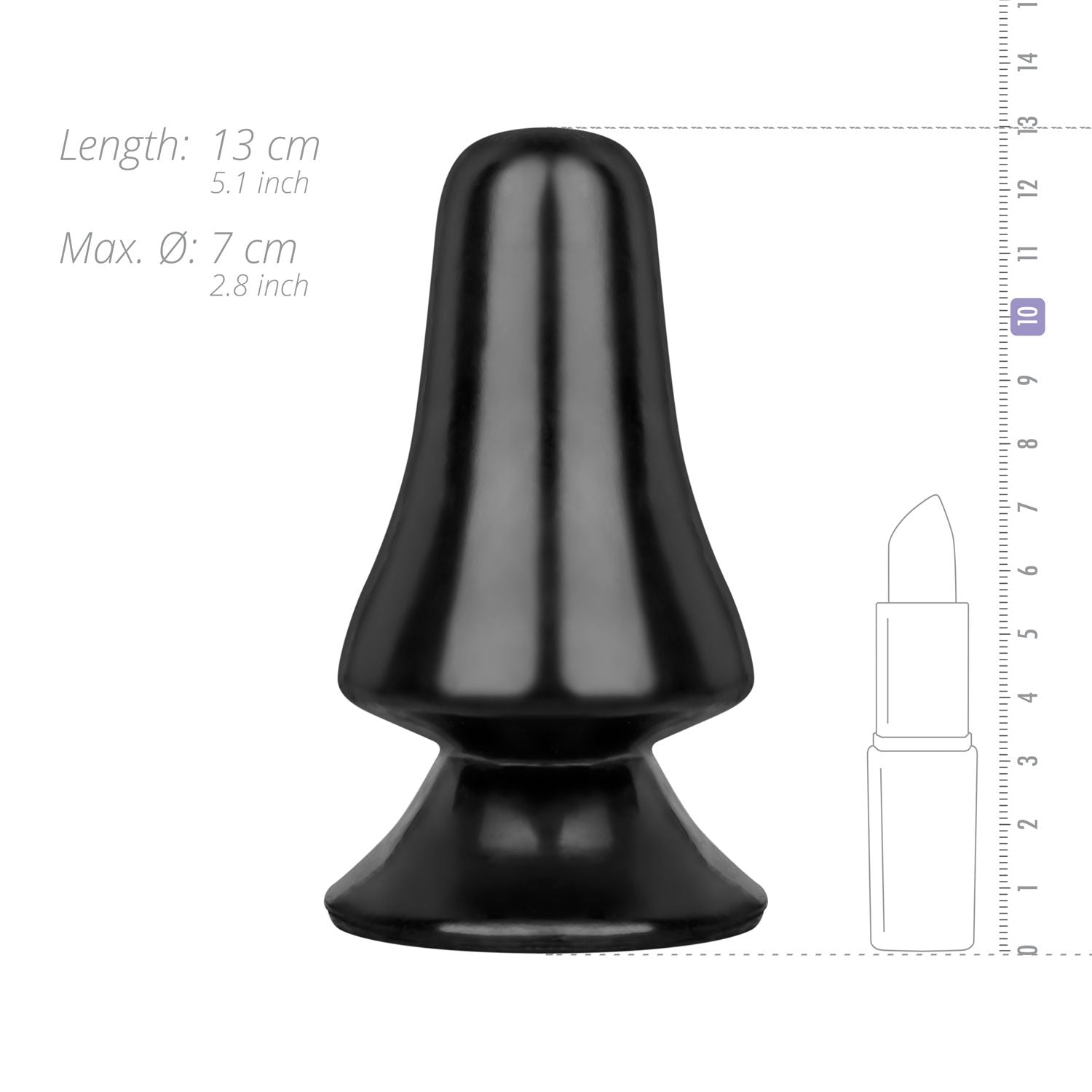 All Black Buttplug 12 cm - Zwart