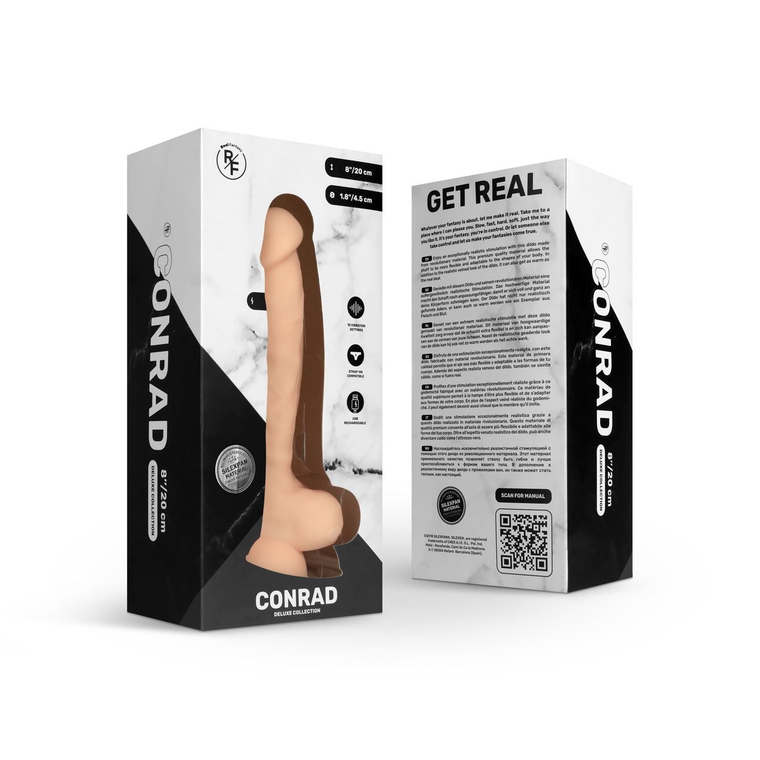 Real Fantasy Deluxe - Conrad Vibrerende virtuele dildo - 20 cm