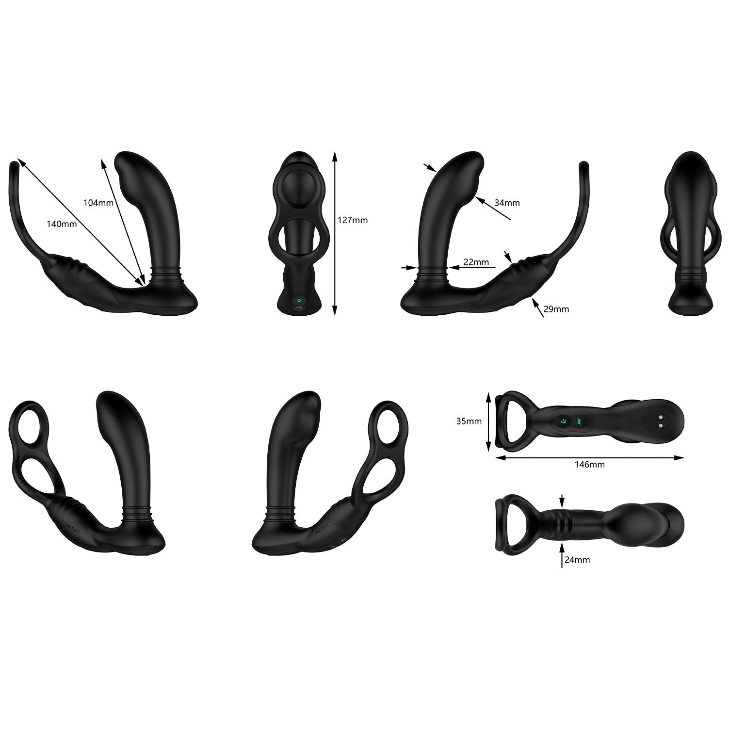Nexus - Simul8 Vibrerende Anale Vibrator Met Cockring