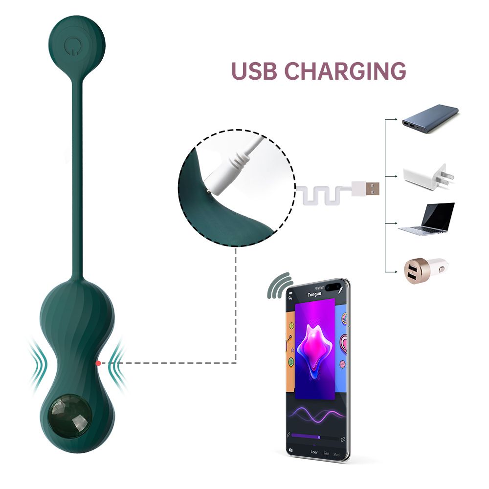 Magic Motion - Duo Smart Kegel-vibrator met Gewichtenset - Groen
