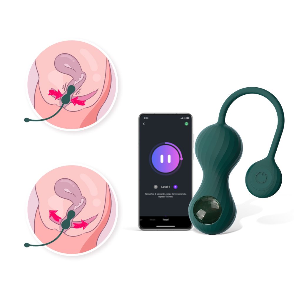 Magic Motion - Duo Smart Kegel-vibrator met Gewichtenset - Groen