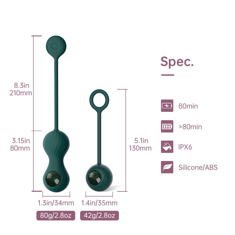 Magic Motion - Duo Smart Kegel-vibrator met Gewichtenset - Groen