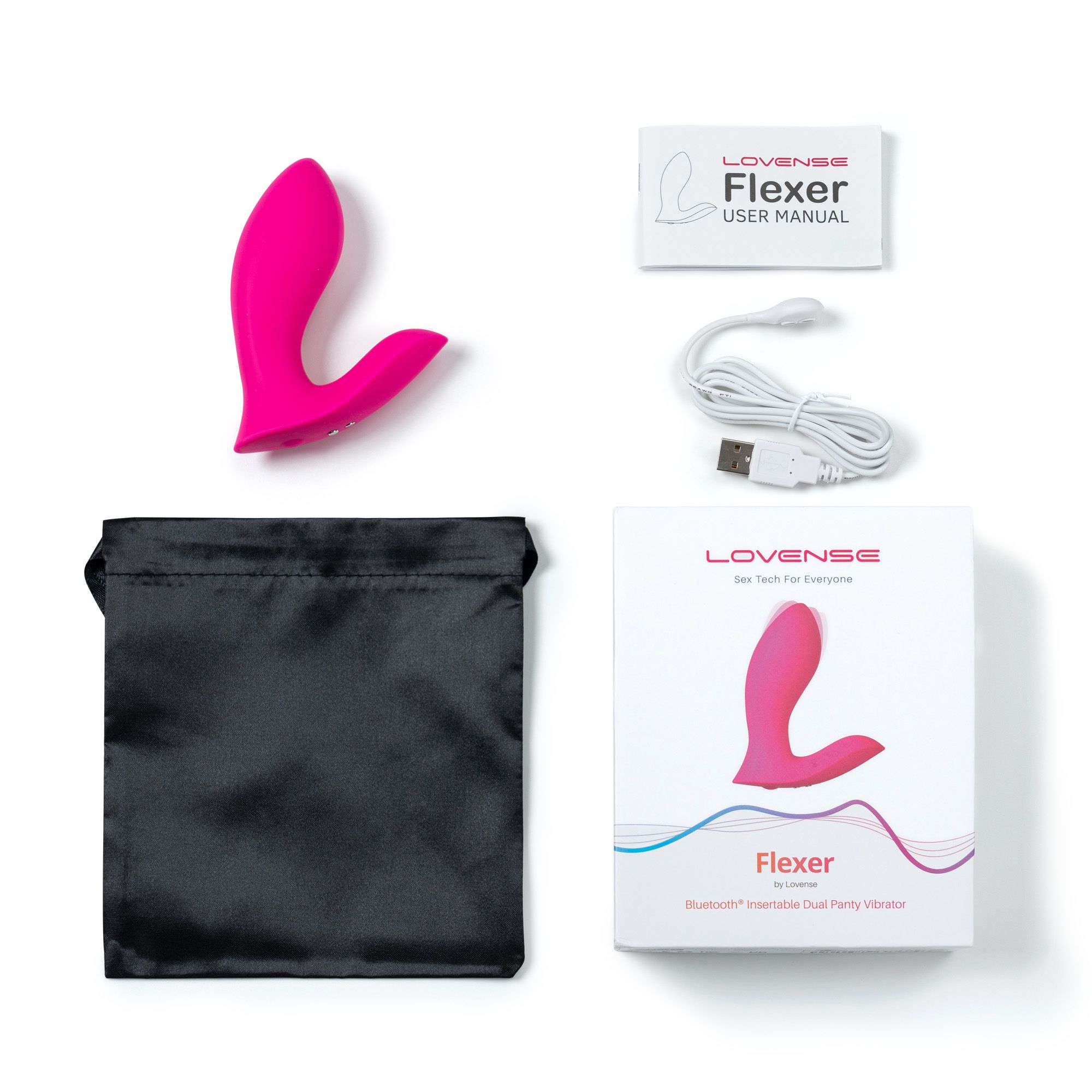 Lovense - Flexer Inbrengbare Dubbele Panty-vibrator