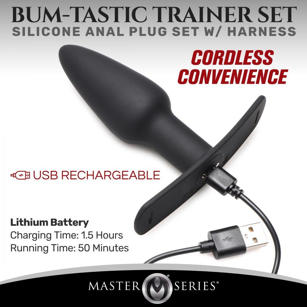 Bum-Tastic Vibrerende Anale Plug met Harnas &amp; Afstandsbediening
