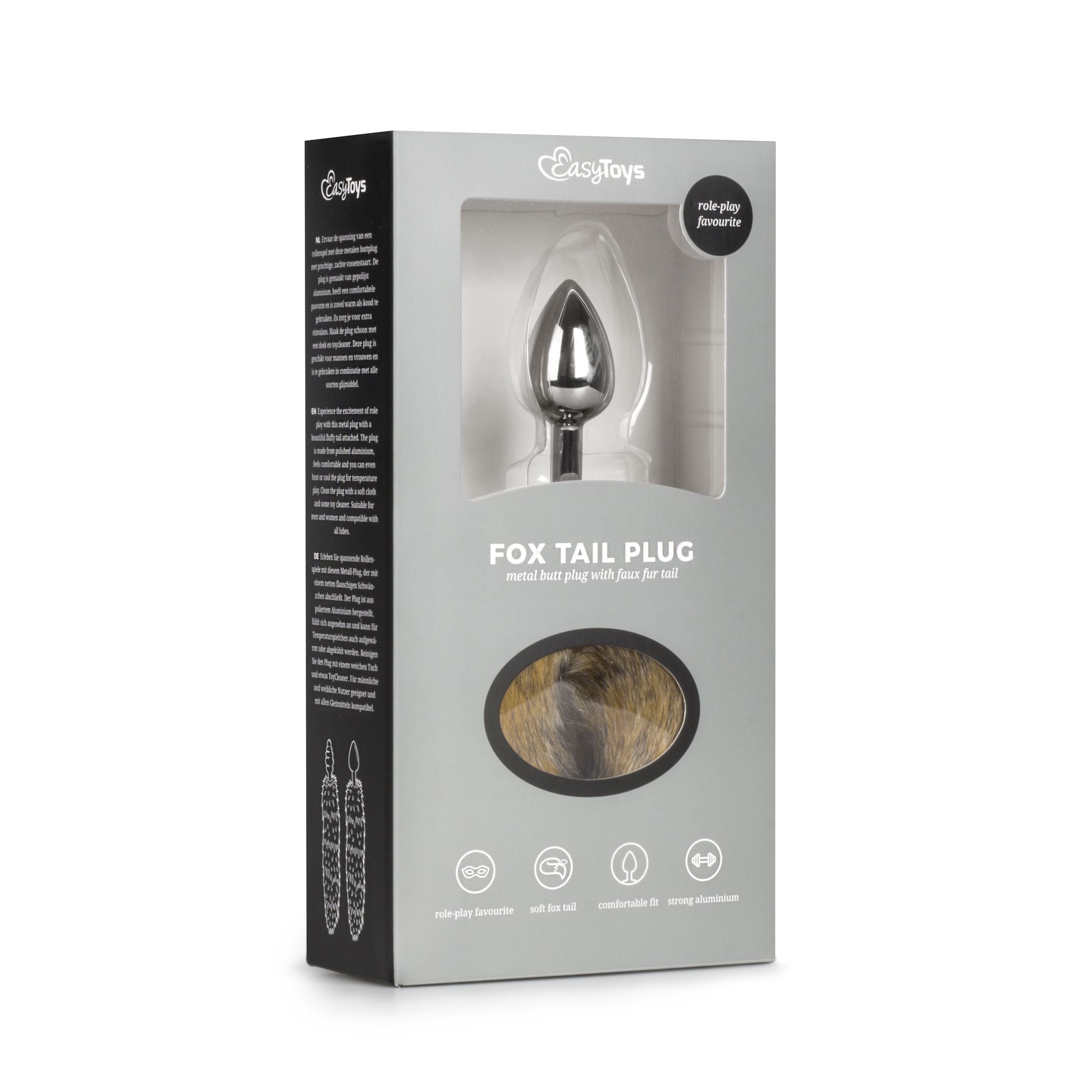 EasyToys – FETISH COLLECTIE Buttplug – Bruine Vossenstaart