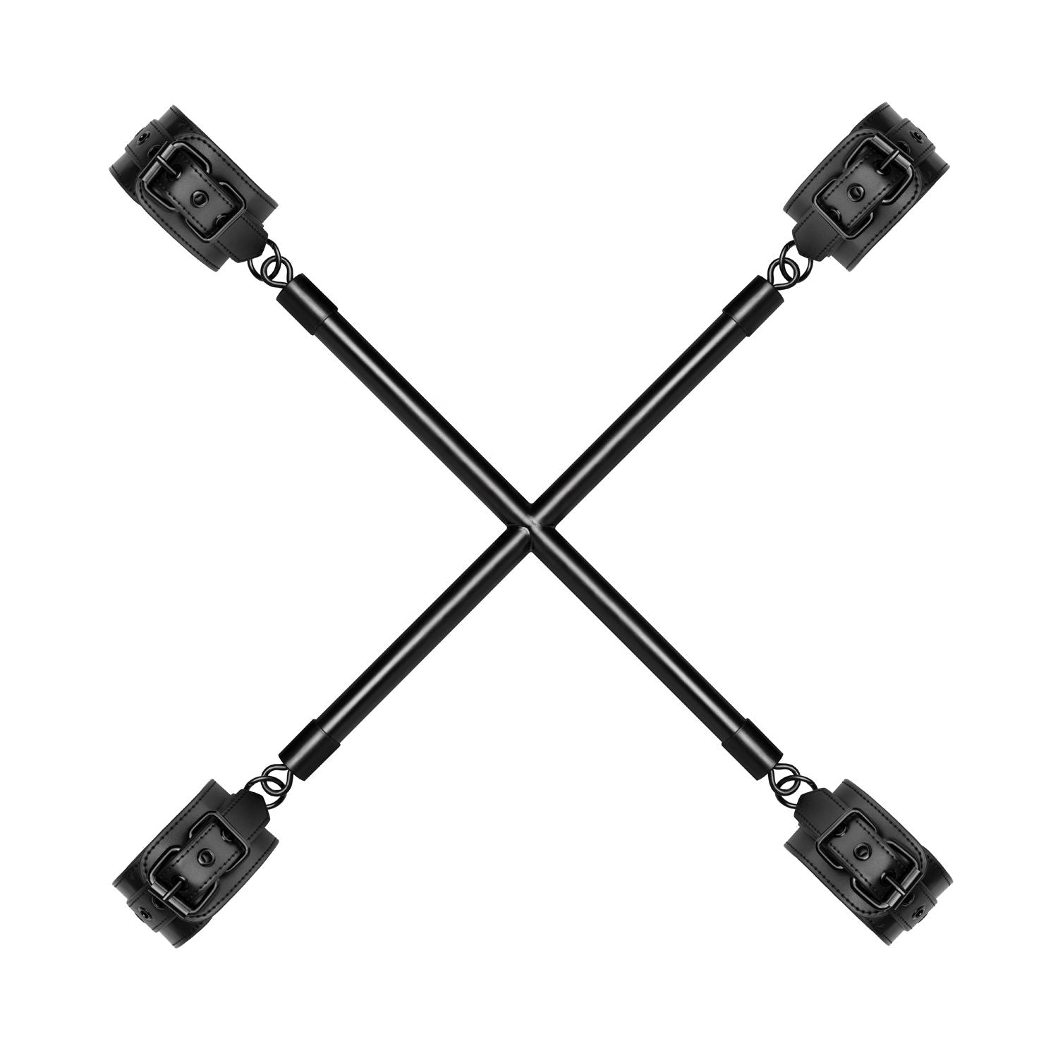 Hog Tie Cross Stang Met Boeien - Zwart