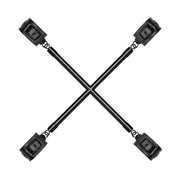 Hog Tie Cross Stang Met Boeien - Zwart