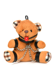 Geknevelde teddybeer sleutelhanger
