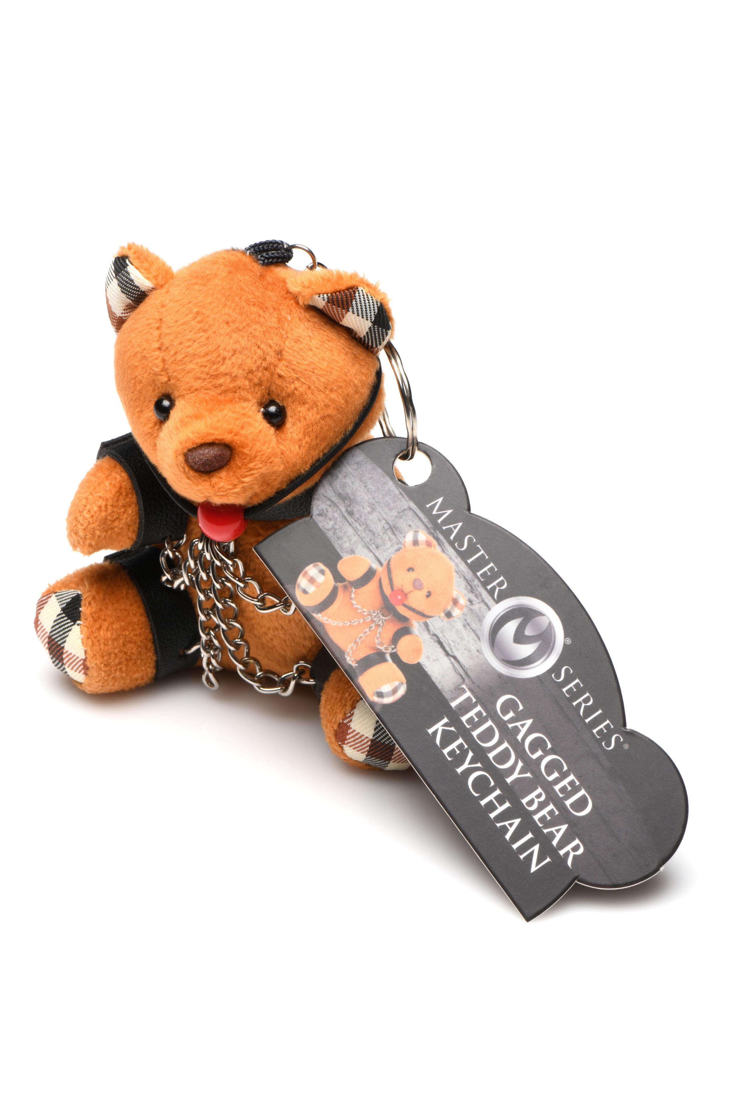 Geknevelde teddybeer sleutelhanger