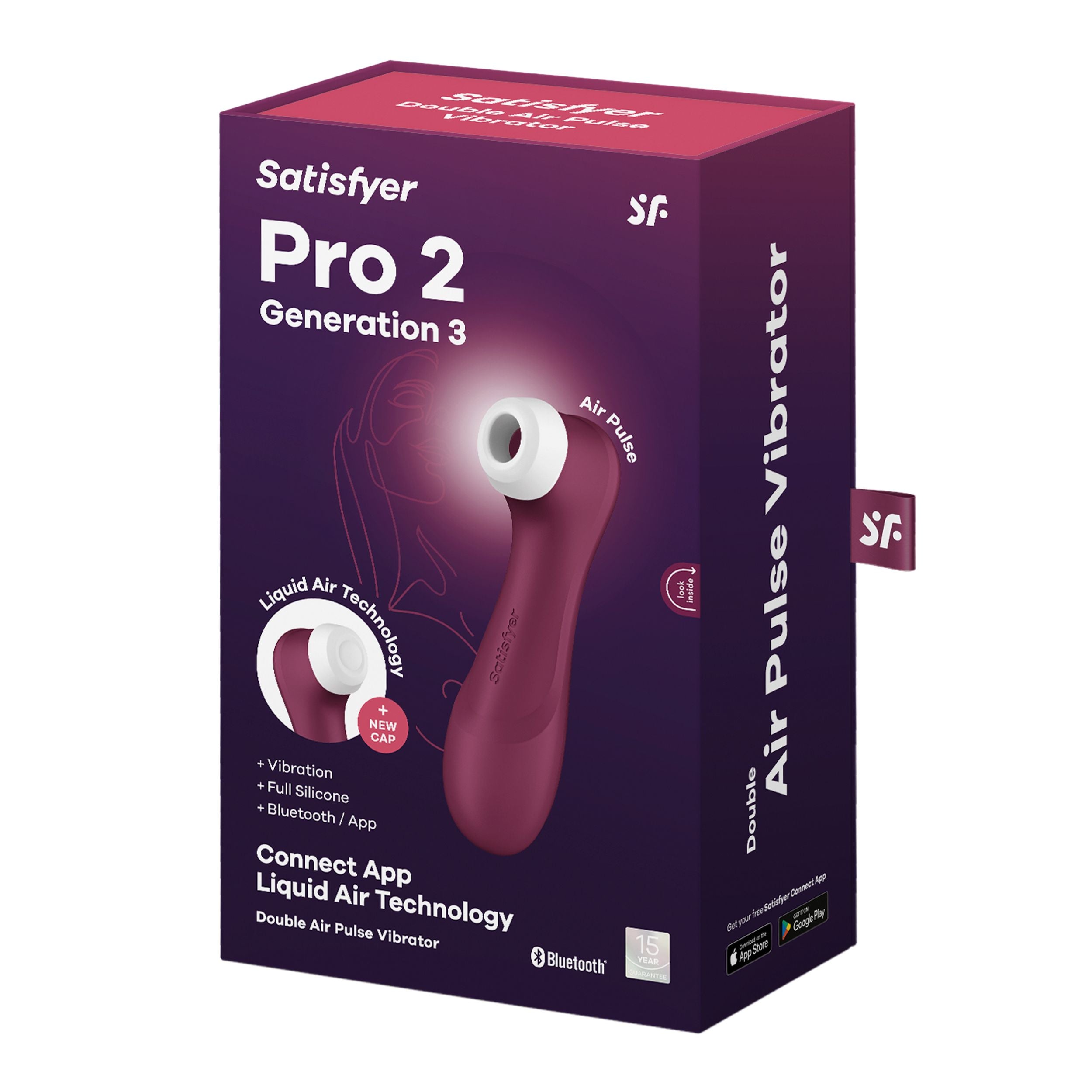 Satisfyer Pro 2 - Generatie 3 App-gestuurd - Wijnrood