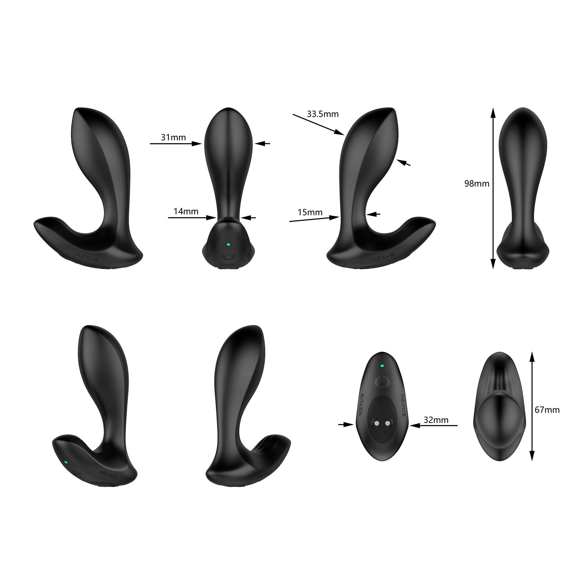Nexus - Duo Buttplug Klein - Zwart