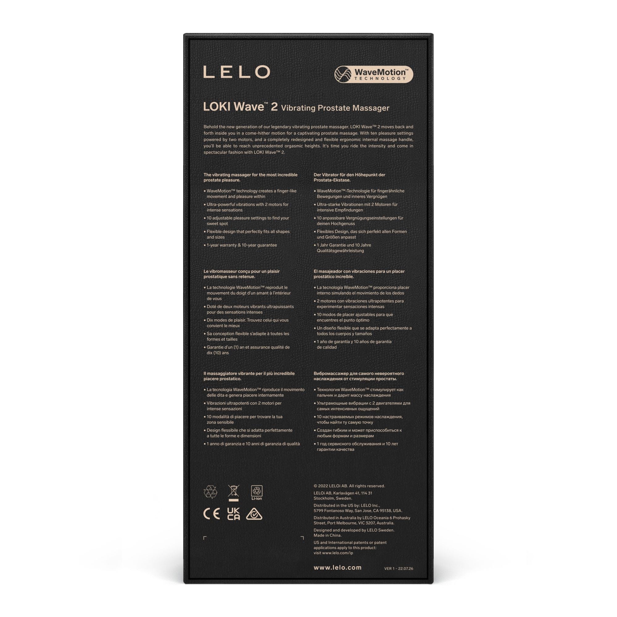 LELO - Loki Wave 2 Prostaat Vibrator - Basic Blue