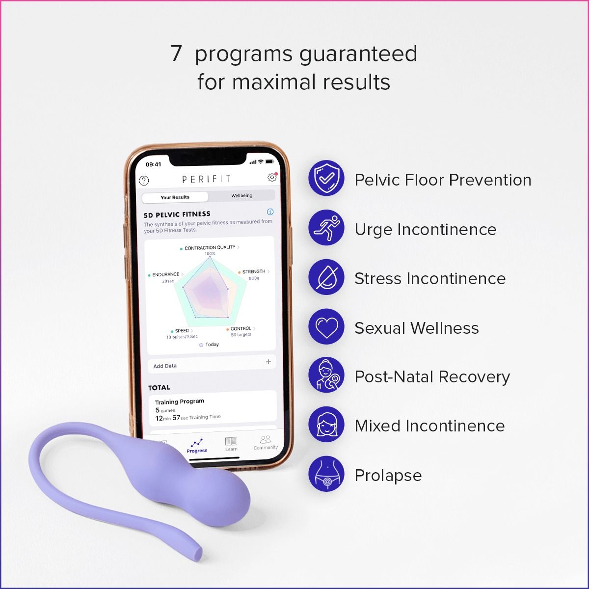 Perifit Care+ Dynamisch Kegel-oefenapparaat - Lila