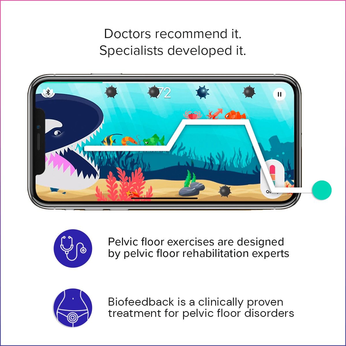 Perifit Care+ Dynamisch Kegel-oefenapparaat - Lila