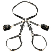 Bondageharnas met staken M/L - Zwart