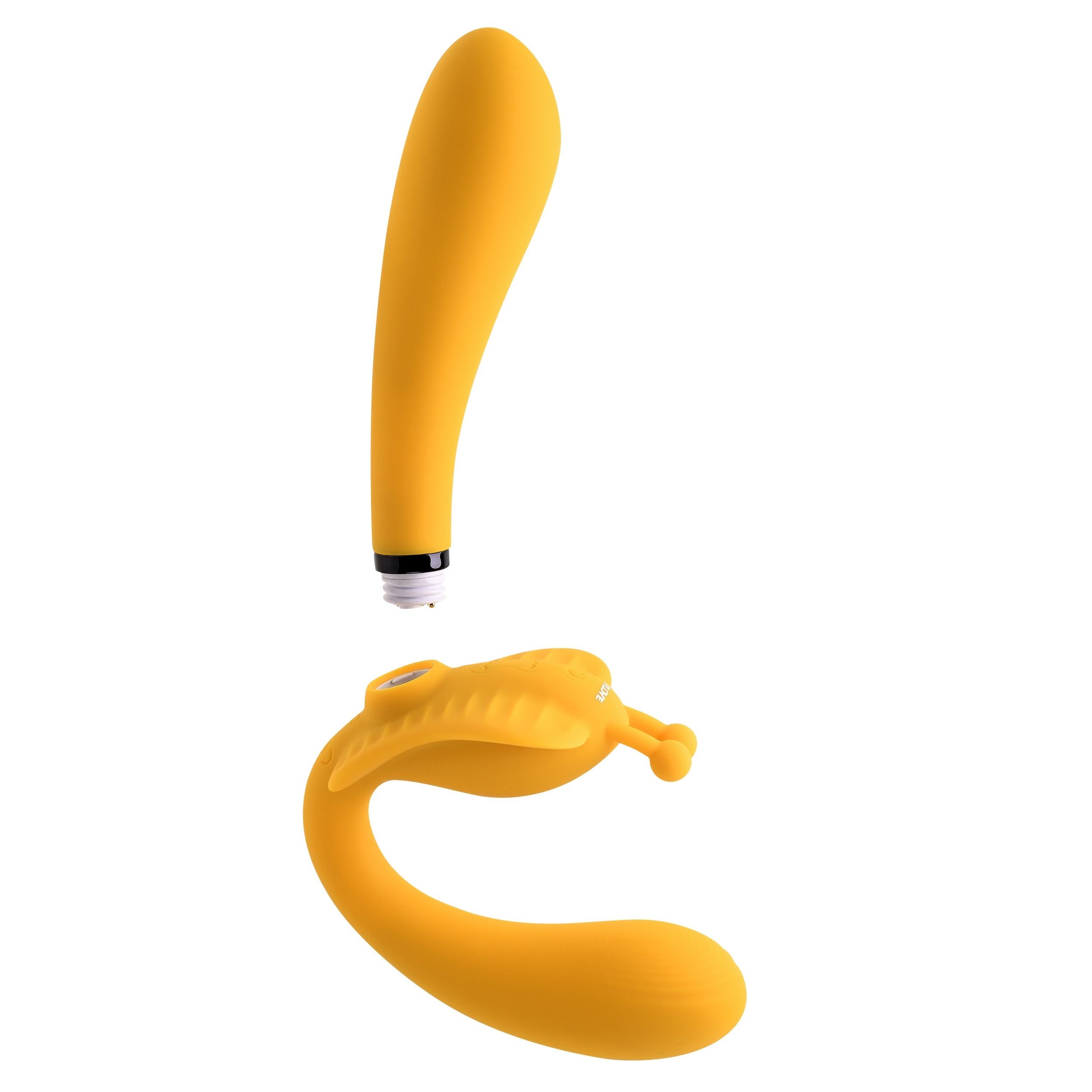 Evolved - The Monarch Strapless Strap On Vibrator - Geel