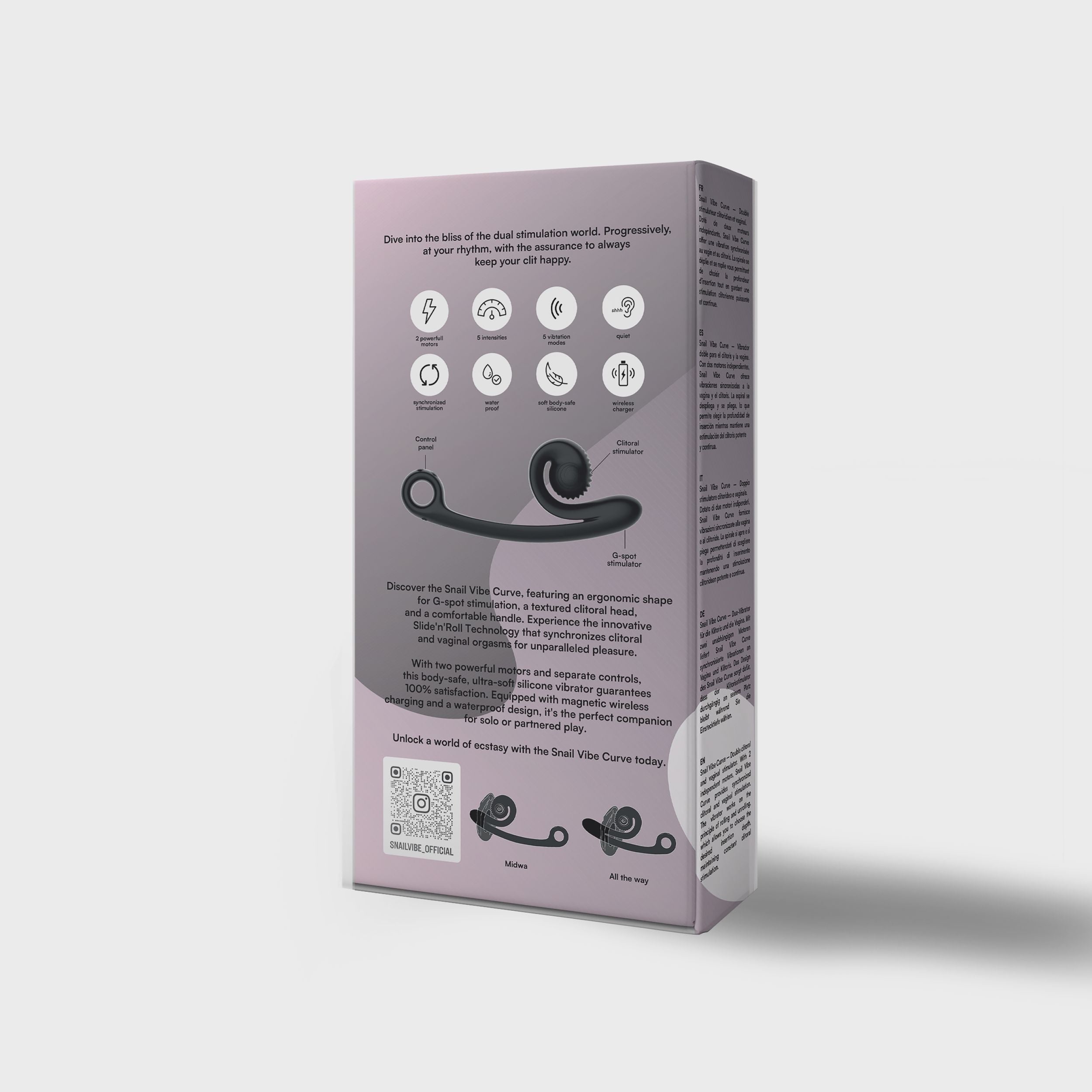 Snail Vibe Curve Duo-vibrator - Zwart