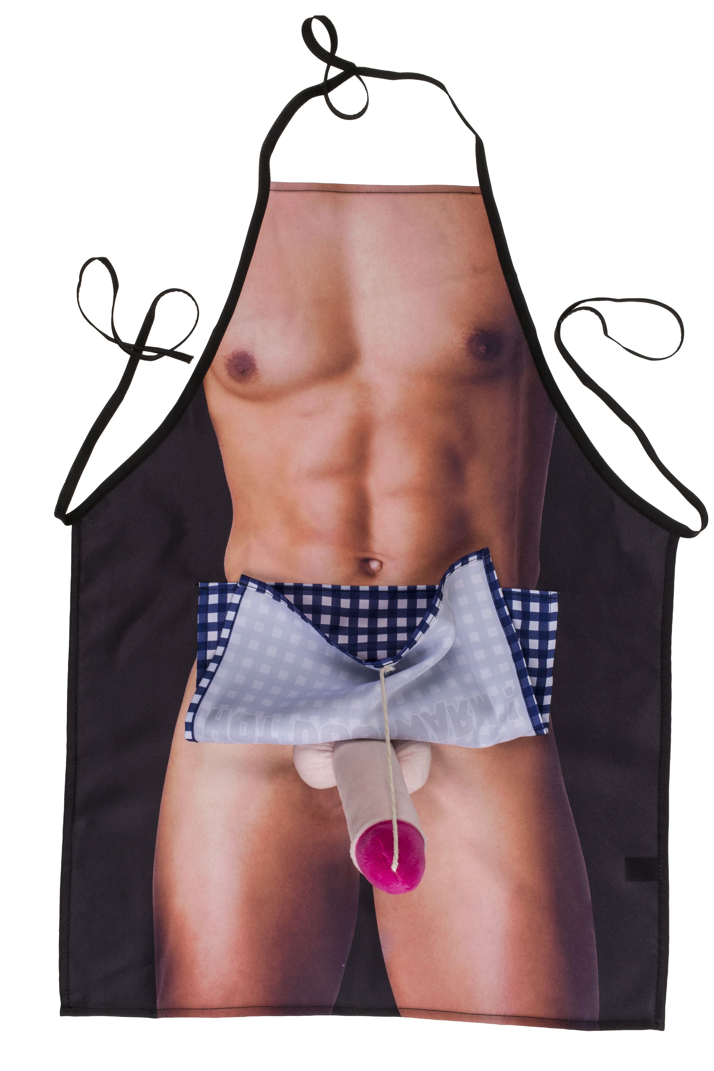 Keukenschort - Vrouwelijk lichaam met verrassende penis