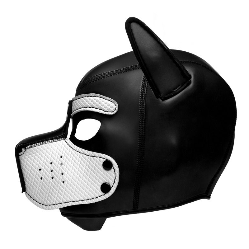 Spike Puppy BDSM Kap - Zwart/Wit