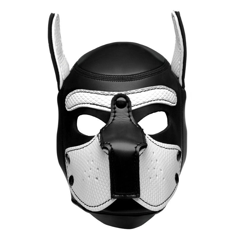 Spike Puppy BDSM Kap - Zwart/Wit