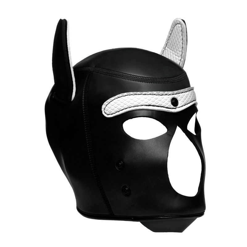 Spike Puppy BDSM Kap - Zwart/Wit