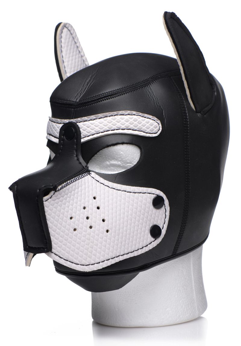 Spike Puppy BDSM Kap - Zwart/Wit