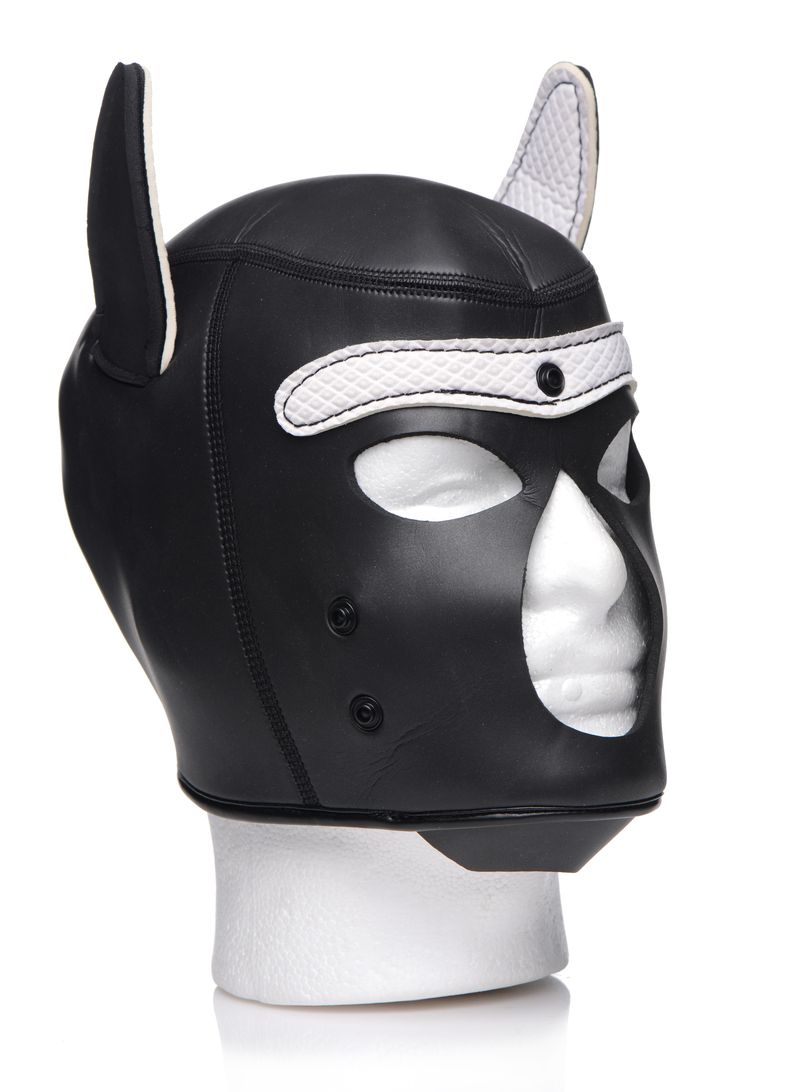 Spike Puppy BDSM Kap - Zwart/Wit