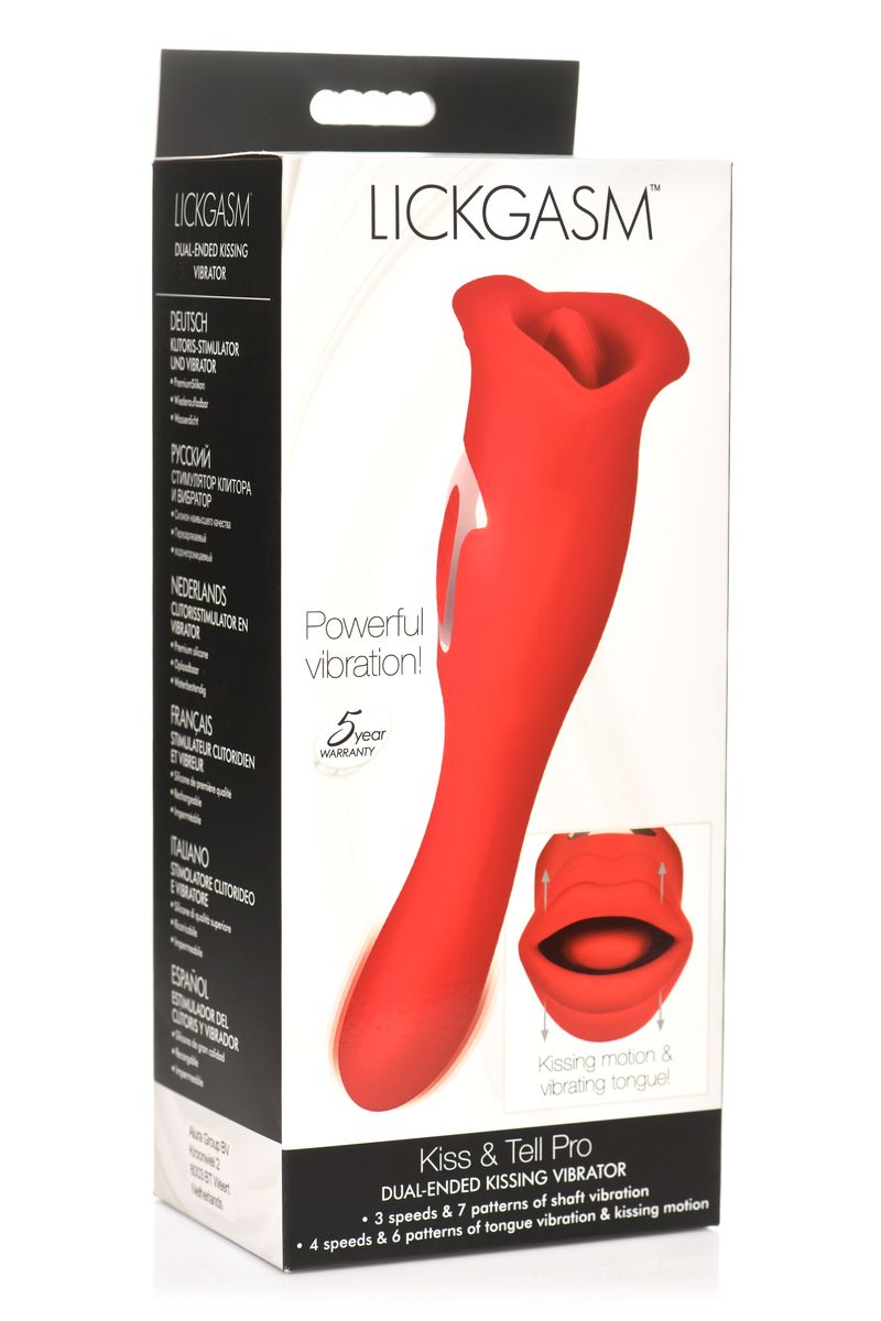 Lickgasm Dubbelzijdige Kus Vibrator - Rood