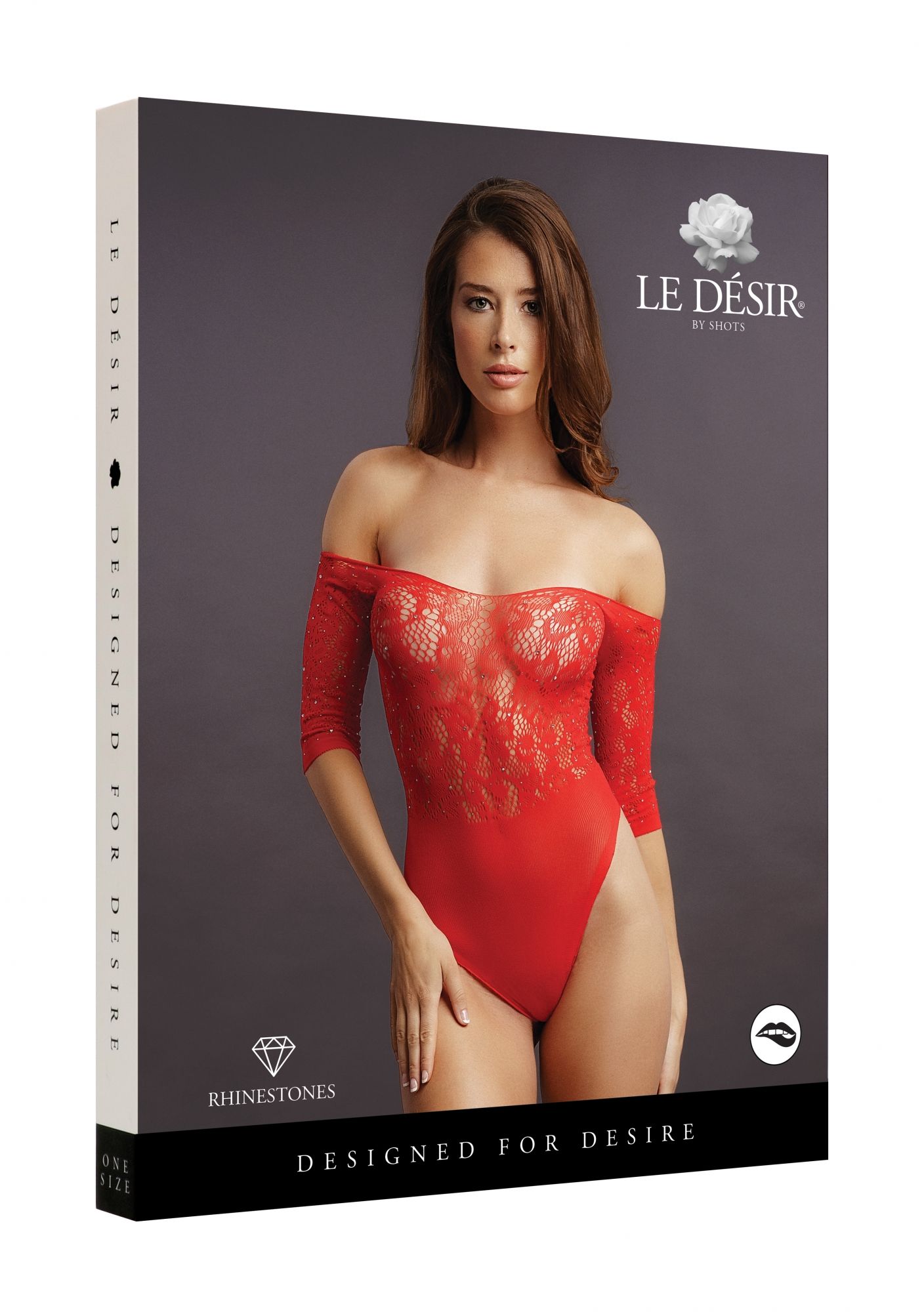 Kruisloze Strass Teddy - Rood