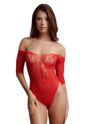 Kruisloze Strass Teddy - Rood