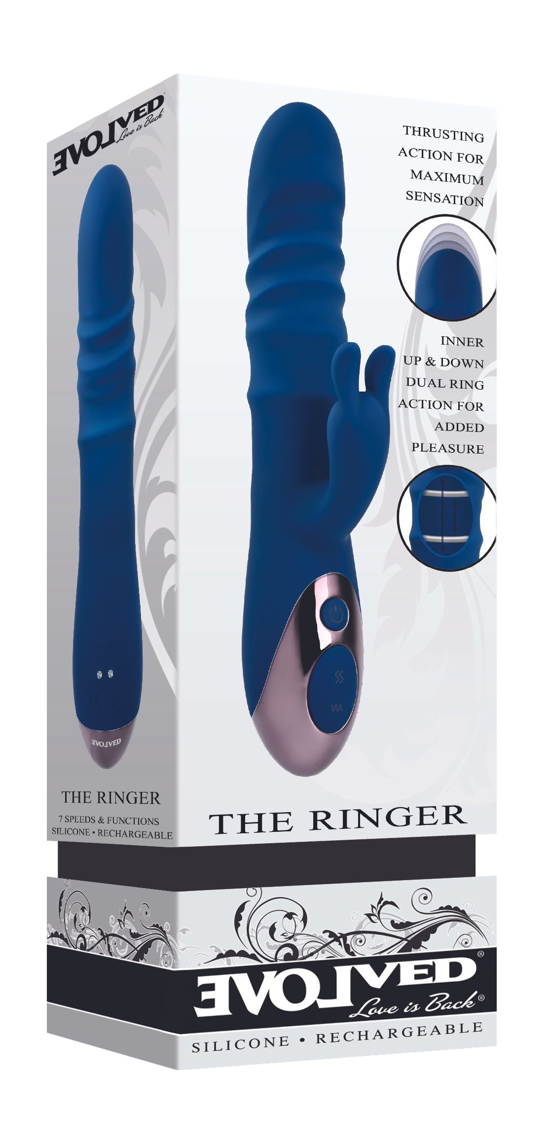 Evolved - De Ringer Rabbit Vibrator - Koningsblauw