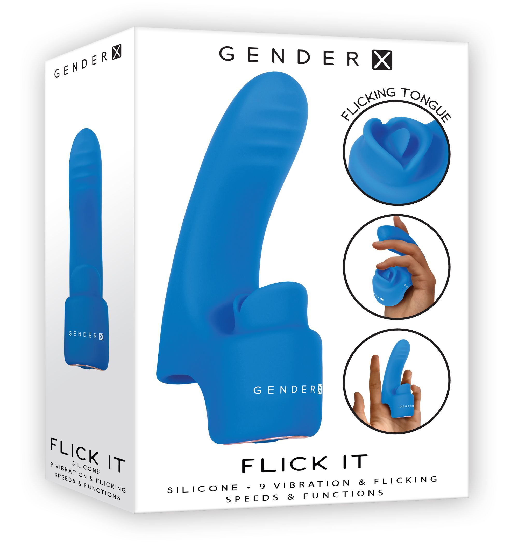 Evolved - Flick It Vingervibrator - Blauw