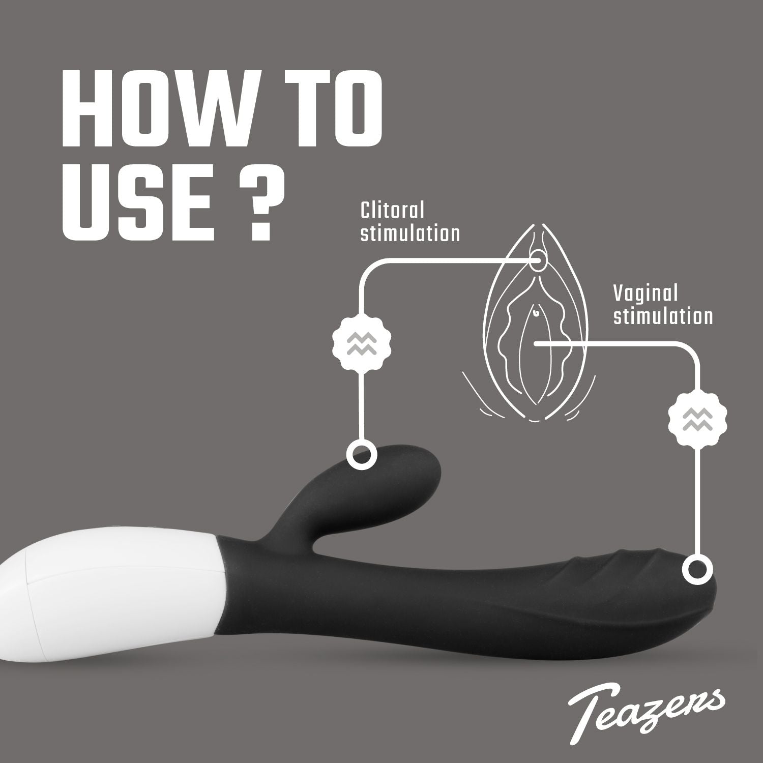 Teazers Tarzan Vibrator - Zwart