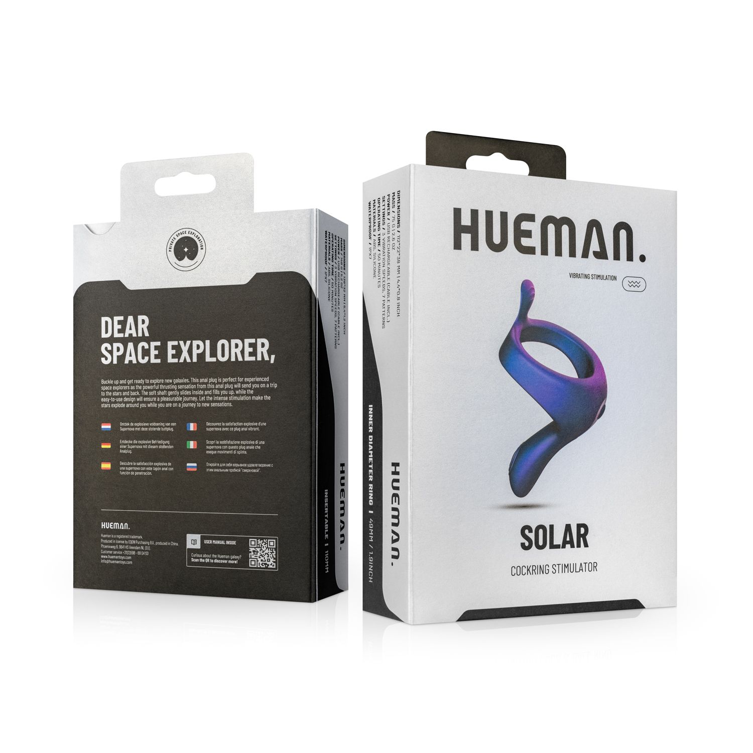 Hueman - Vibrerende strap-on cockring