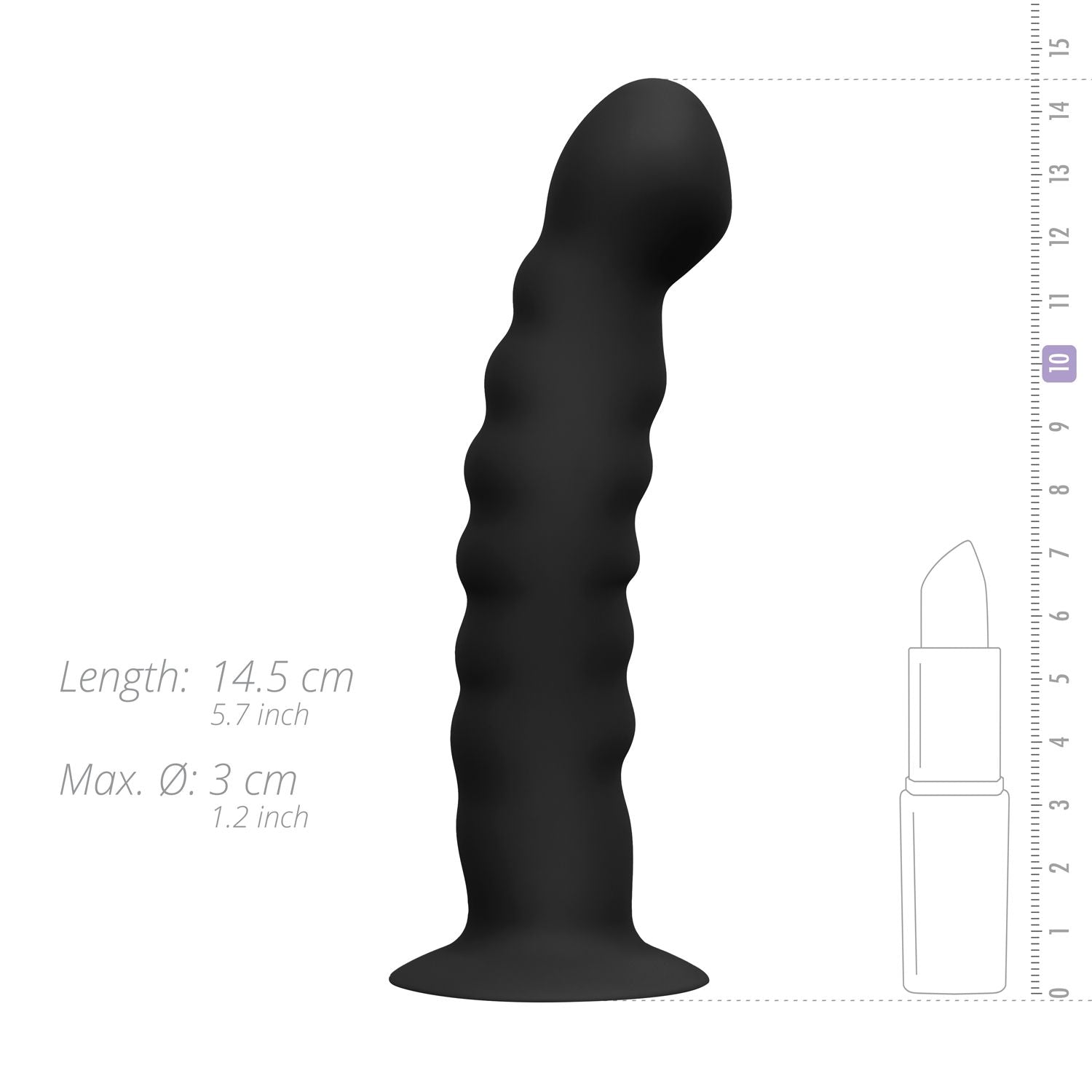 Siliconen Strap-On - Gebogen